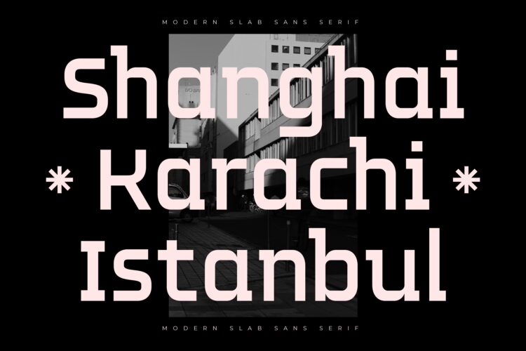Modern Slab Sans Serif Font